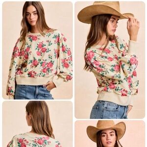 BiBi Floral Print Sweatshirt